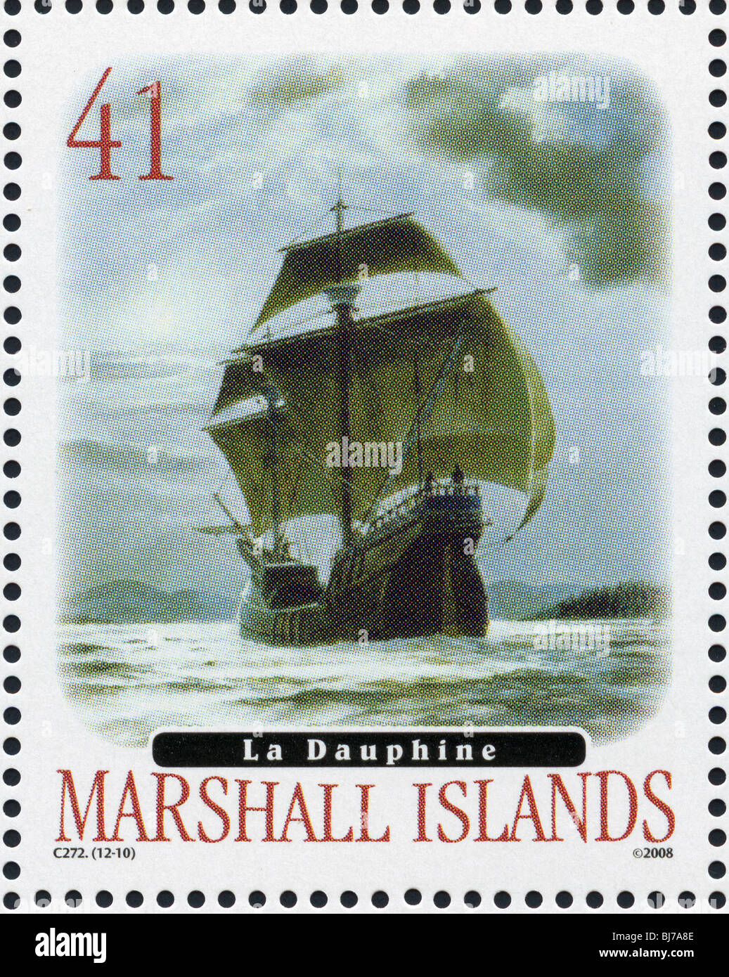 Timbre-poste des Îles Marshall Banque D'Images