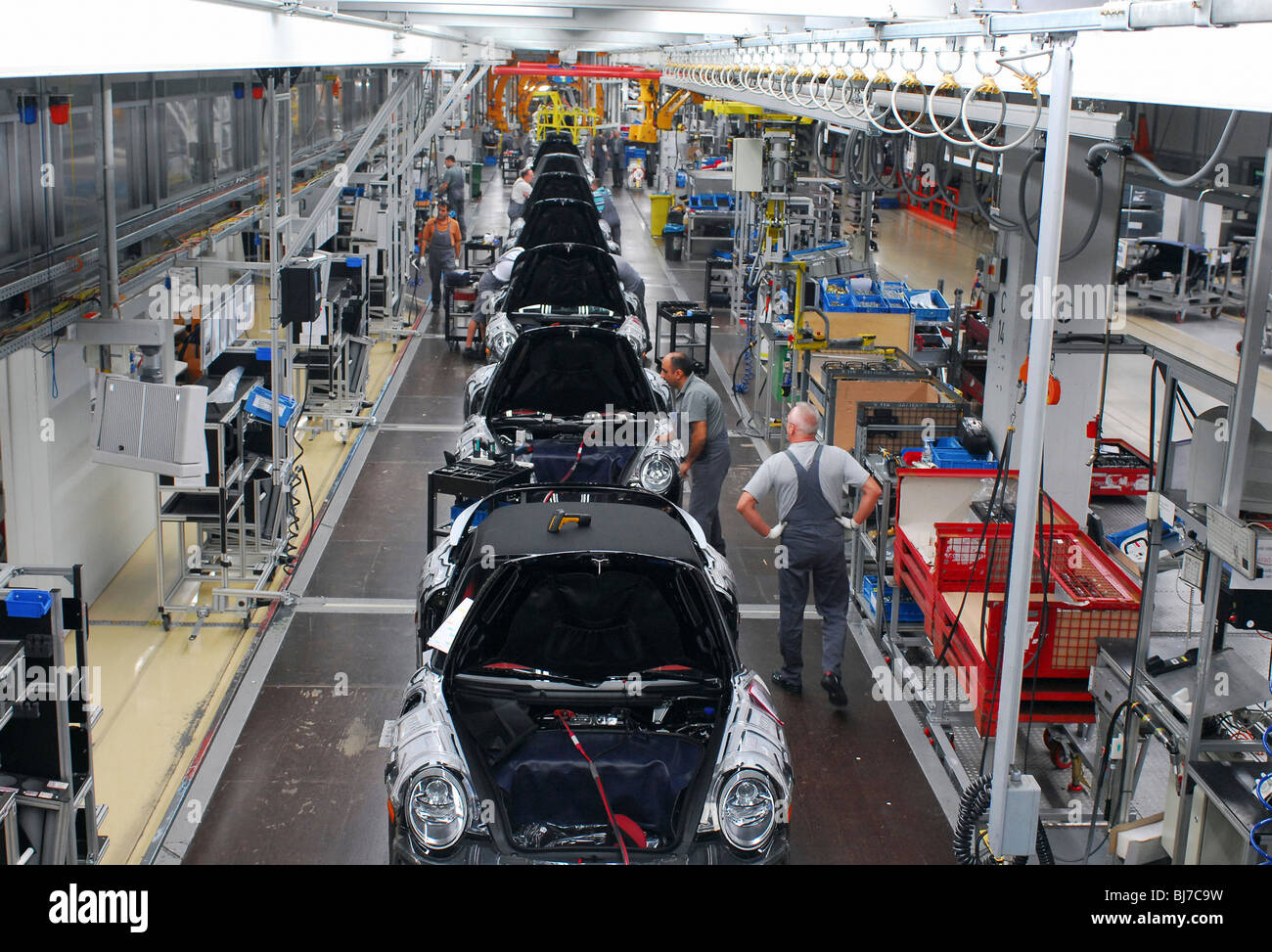 Fabrication de Porsche Carrera, Stuttgart, Allemagne Banque D'Images