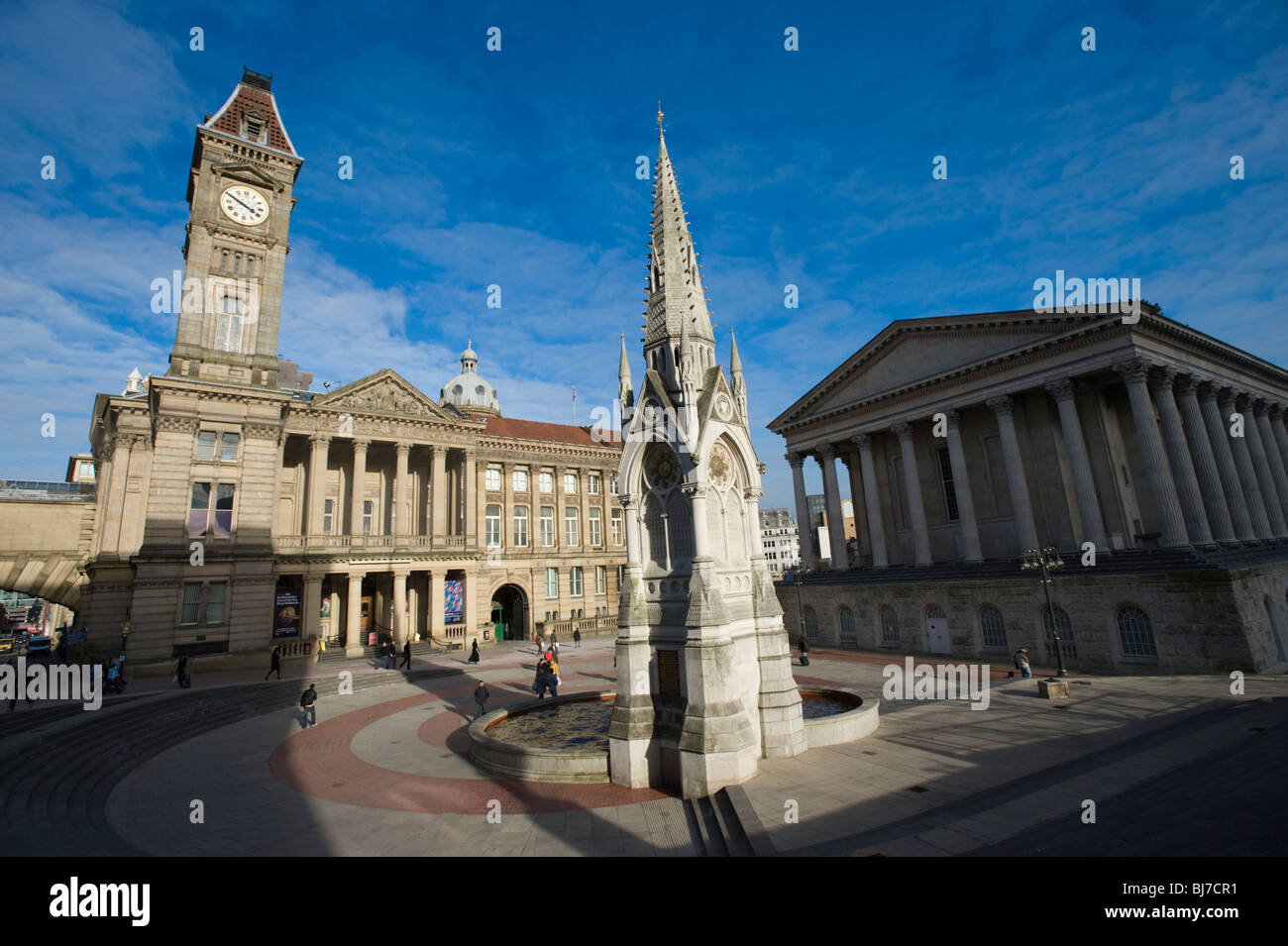 Chamberlain Square, Birmingham, Angleterre, Royaume-Uni. Montrant le City Museum and Art Gallery. Banque D'Images