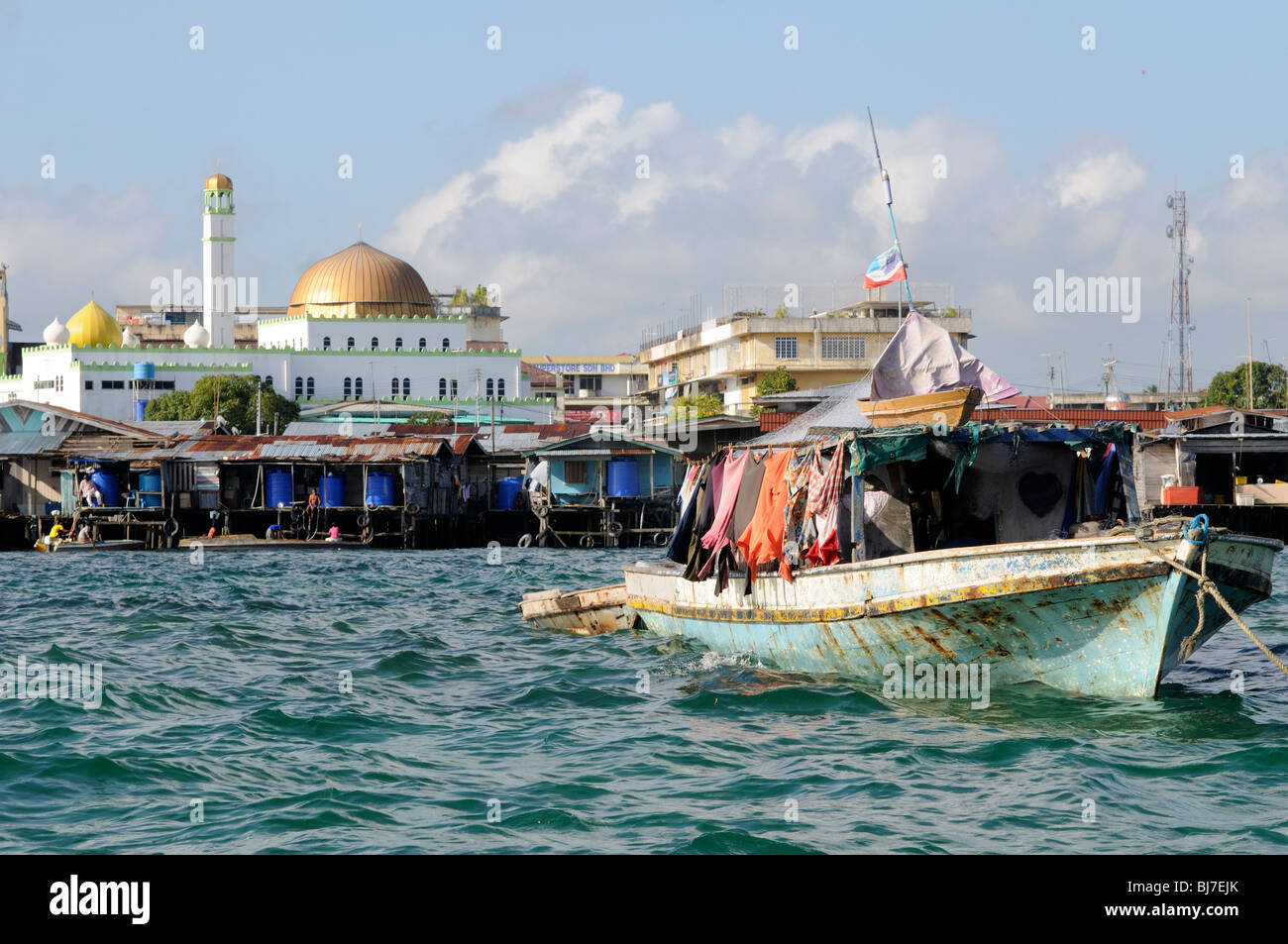 Bateau, Bajao Semporna, Sabah, Malaisie Banque D'Images