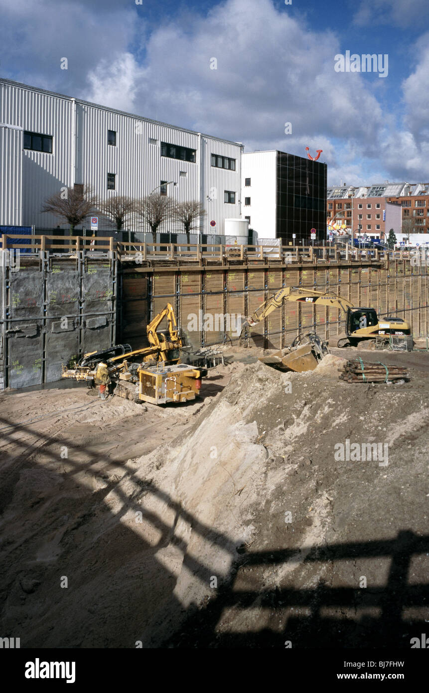 3 mars 2010 - site de construction de l'avenir de Teherani Tango Tours à Millerntorplatz dans la ville allemande de Hambourg. Banque D'Images