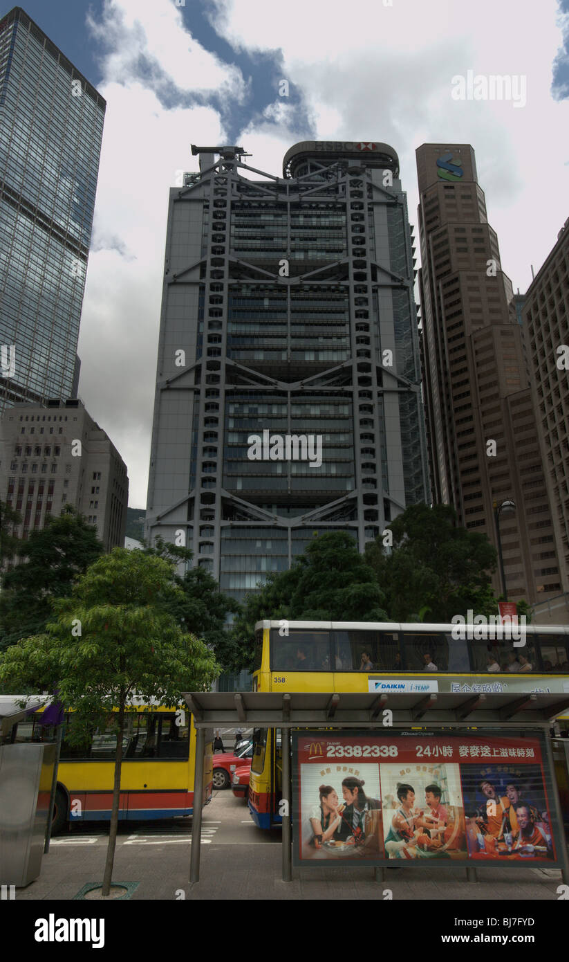 Le bâtiment principal de la HSBC à Hong Kong Banque D'Images