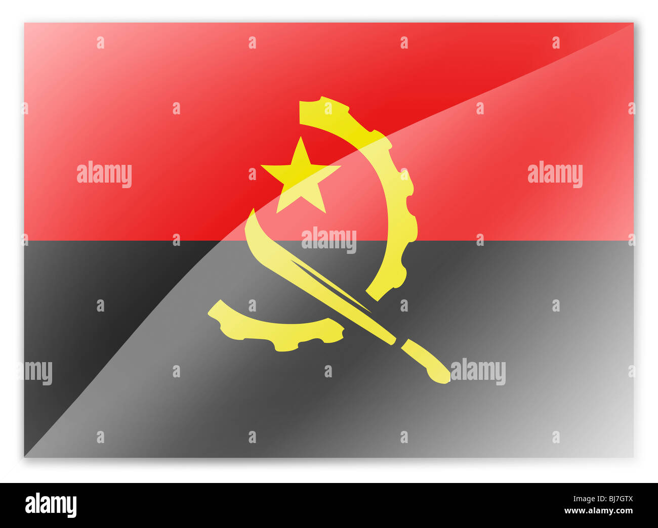 drapeau de l’Angola Banque D'Images