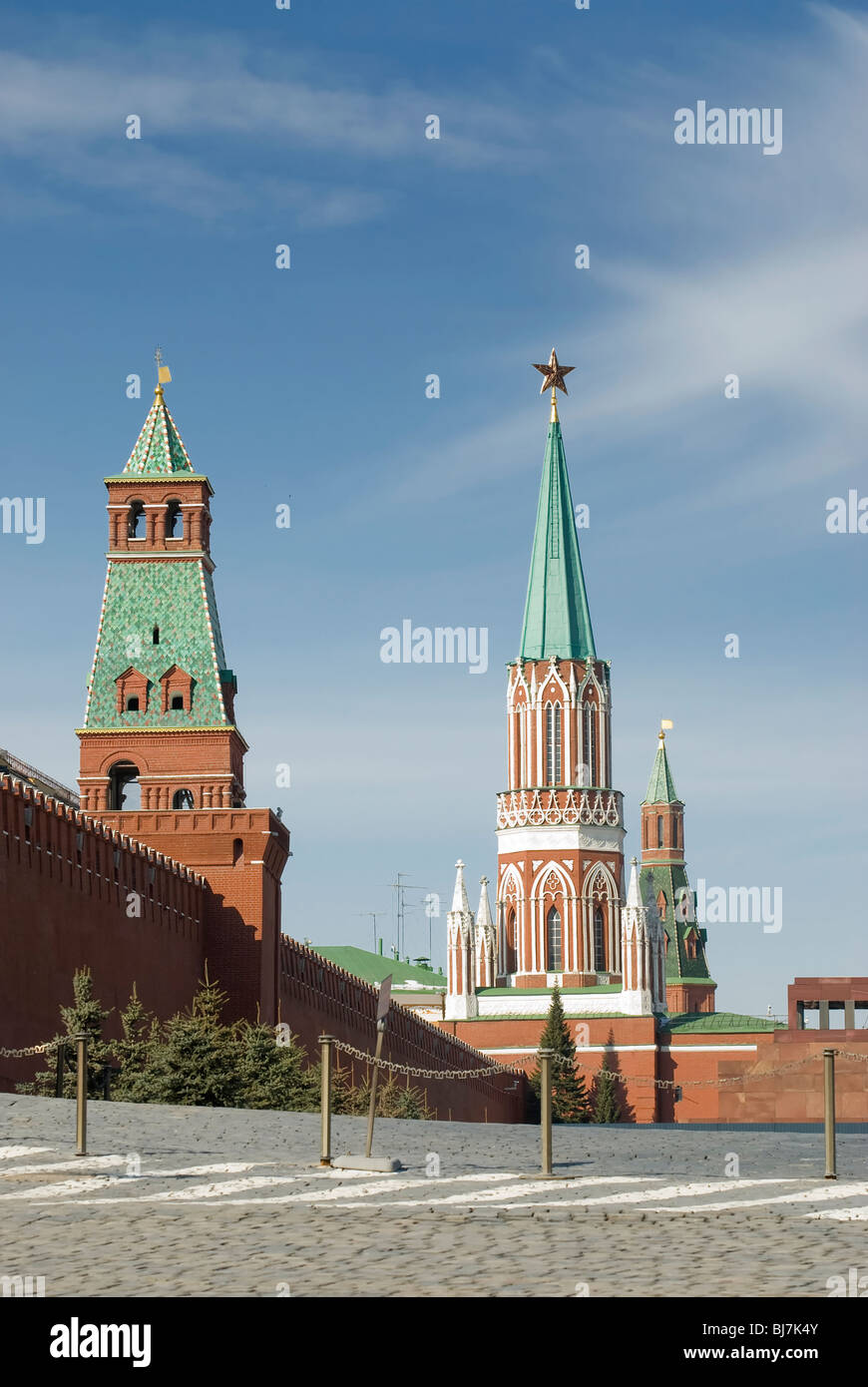 Les tours du Kremlin de Moscou Banque D'Images