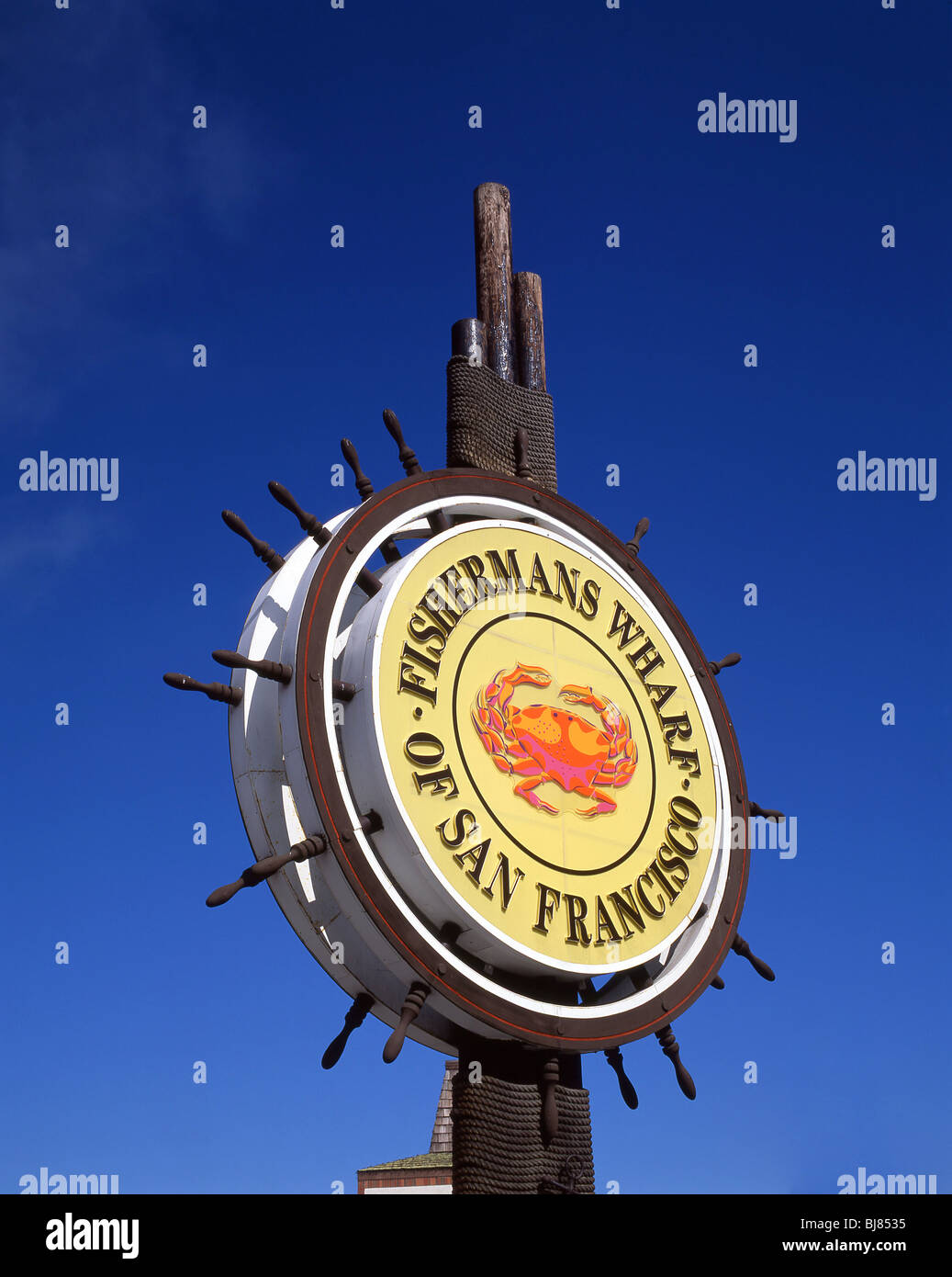 Panneau d'entrée, Fisherman's Wharf, San Francisco, Californie, États-Unis d'Amérique Banque D'Images