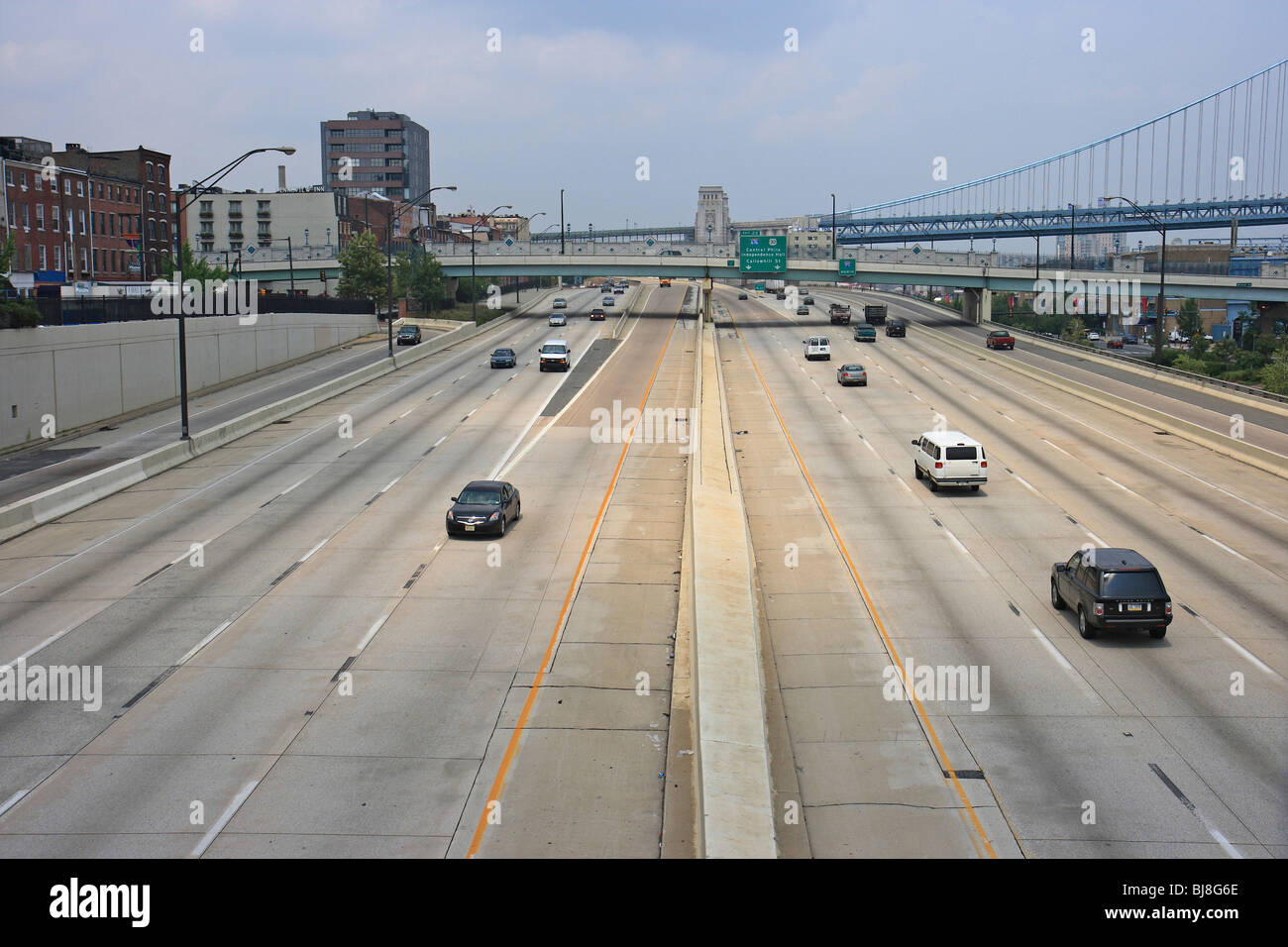 L'autoroute multivoies à Philadelphie, USA Banque D'Images