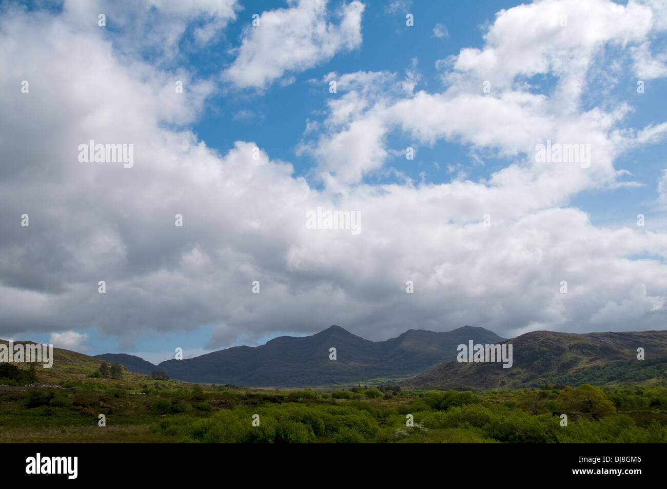 Mullaghanattin, Iveragh, comté de Kerry, Irlande Banque D'Images