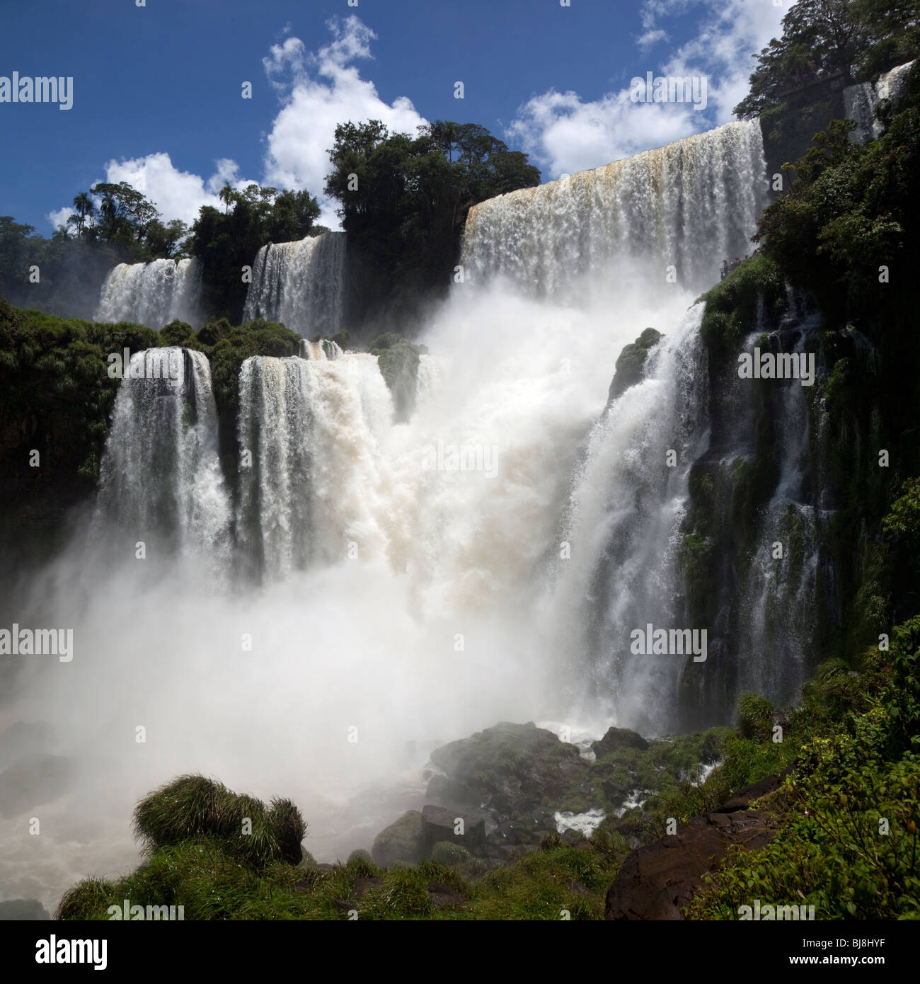 Iguazu Falls, chutes d'Iguaçu à la frontière entre l'Argentine et le Brésil Banque D'Images