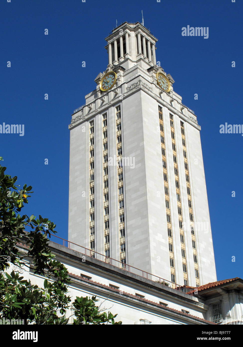 Tour de l'horloge principale à l'Université du Texas à Austin Banque D'Images