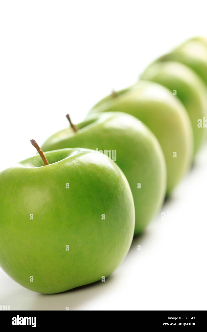 Ligne de la pomme verte Banque D'Images