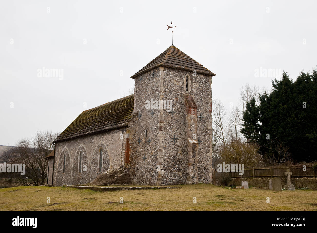 Eglise St Botolph, West Sussex Banque D'Images