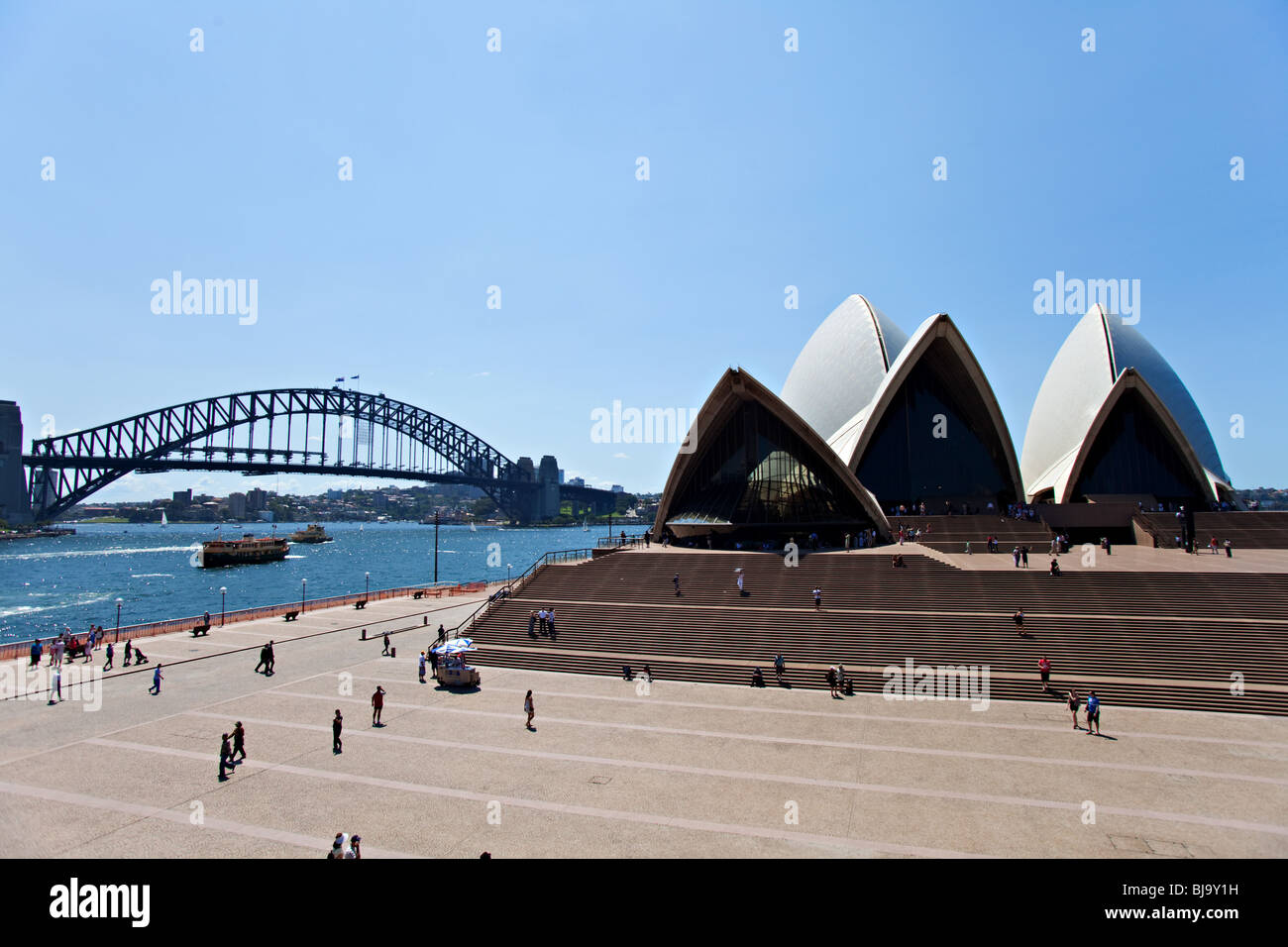 L'Opéra de Sydney et le Harbour Bridge Banque D'Images