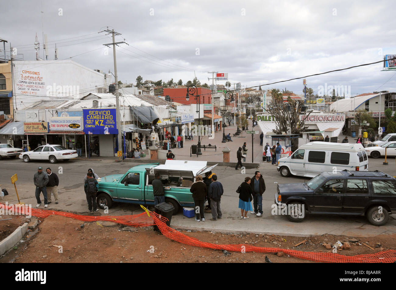 Nogales, Sonora, Mexique, a connu un déclin dans les touristes des pays voisins d'Arizona, USA, en raison de la violence du cartel de la drogue. Banque D'Images