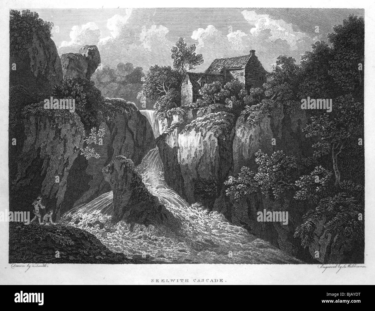 Skelwith Cascade, Lake District, Cumbria Banque D'Images