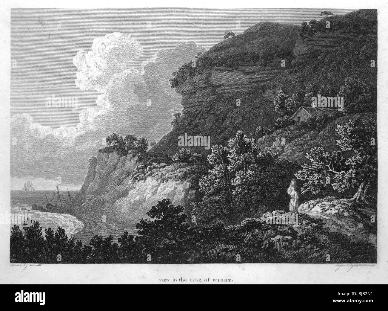 Voir dans l'île de Wight Banque D'Images