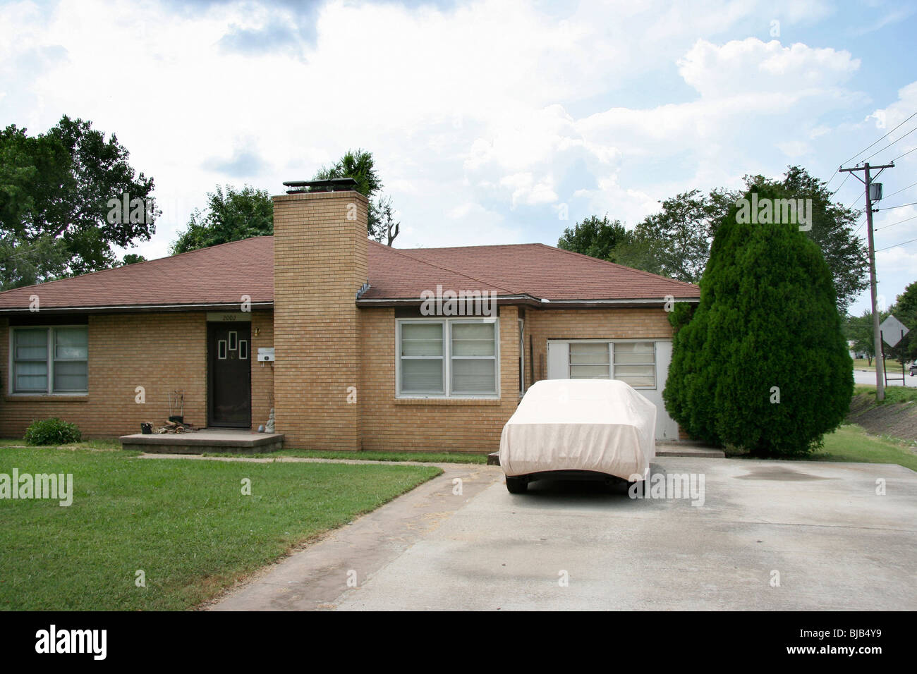Maison individuelle dans les banlieues, Joplin, États-Unis Banque D'Images