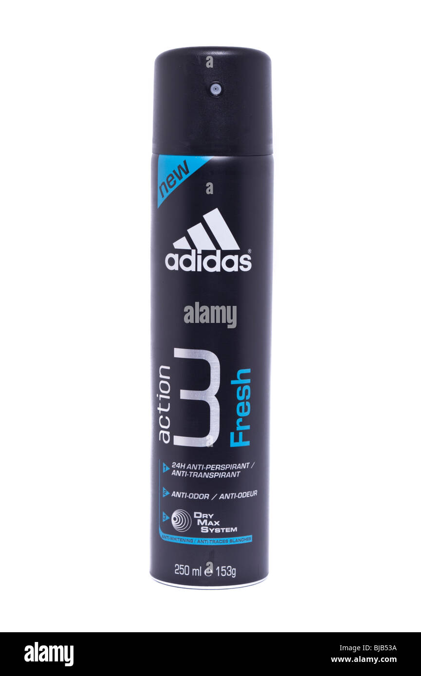 Un peut d'adidas anti-sudorifiques deodrant sur fond blanc Banque D'Images