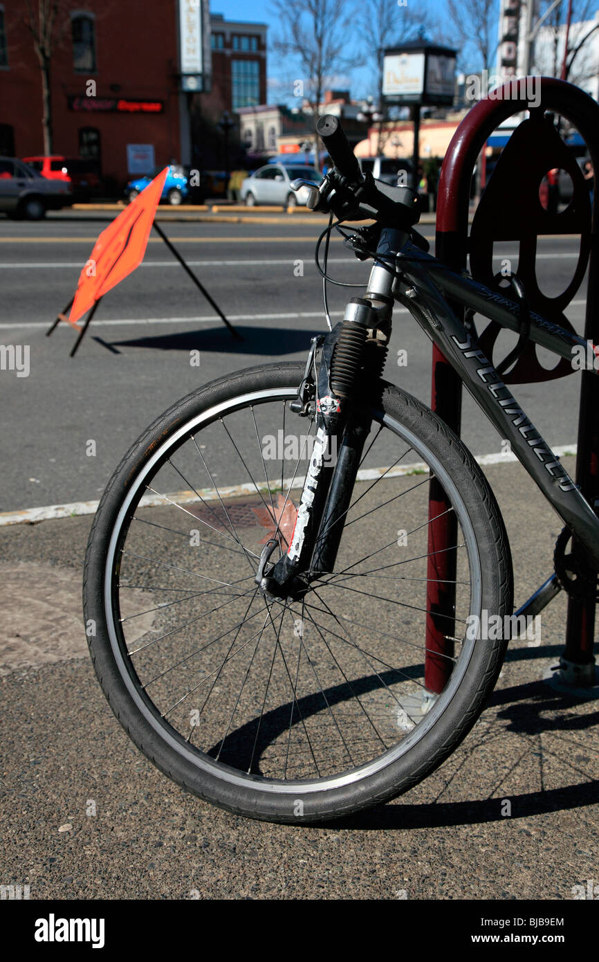 Porte vélo à vélo Banque D'Images