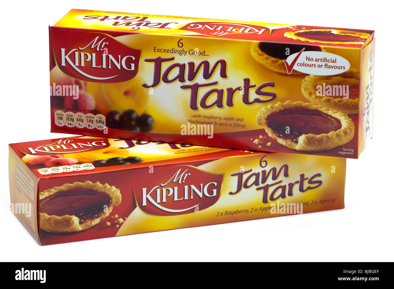 Deux boîtes de 6 Mr Kipling tartelettes à la confiture Banque D'Images