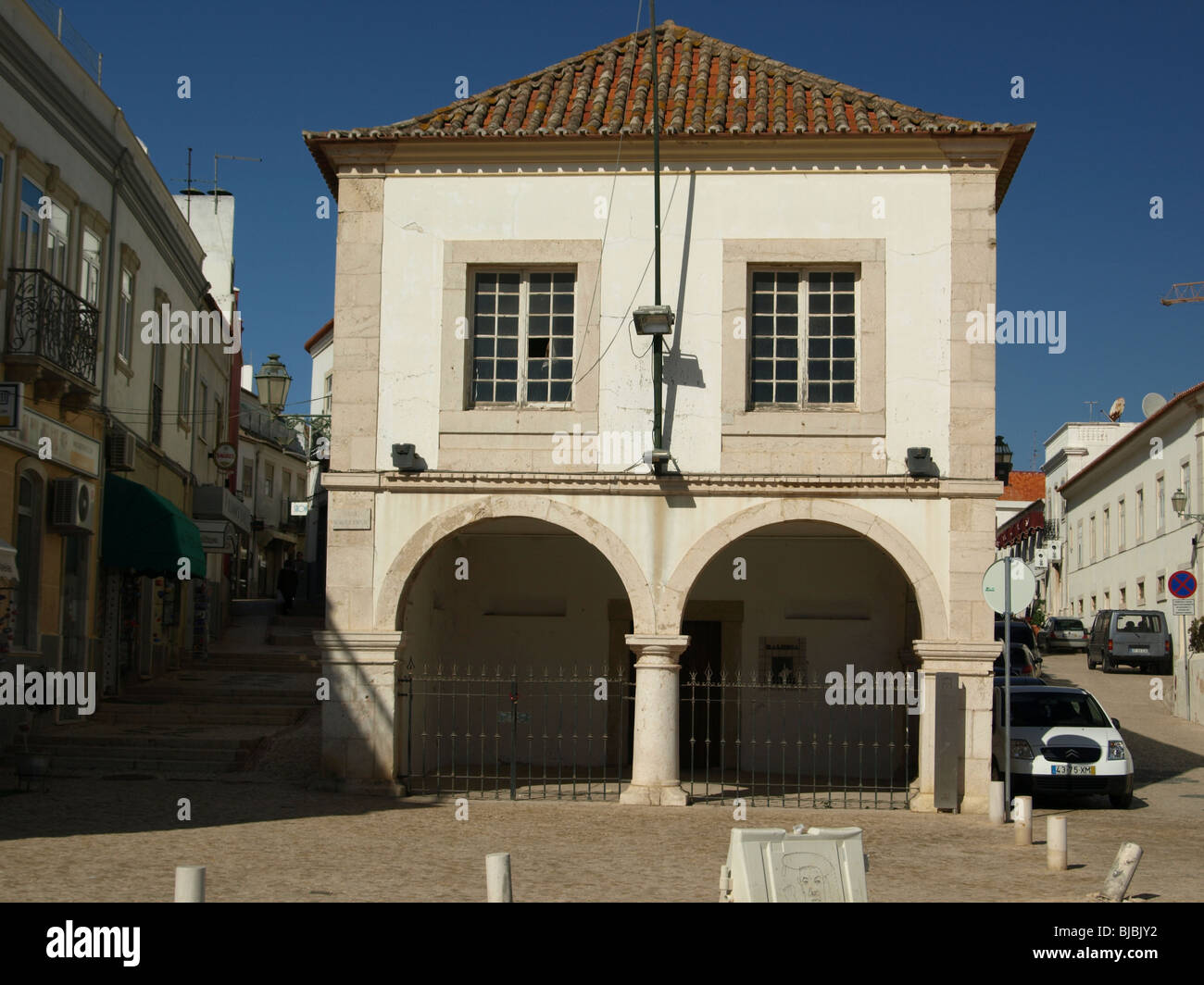 Marché aux Esclaves Hall à Lagos Algarve du 17ème siècle. remplacement 15ème. siècle. D'abord dans l'Europe médiévale pour les esclaves Banque D'Images