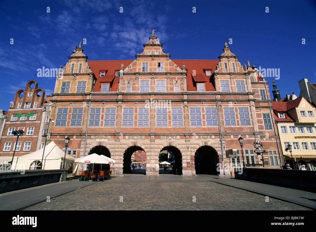La Pologne, Gdansk, porte verte Banque D'Images
