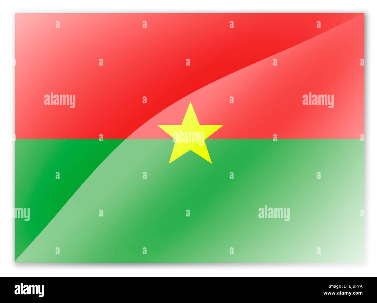 Drapeau du burkina faso Banque D'Images