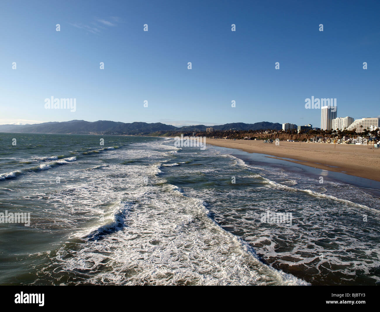 Sunny Beach front Santa Monica en Californie du Sud. Banque D'Images