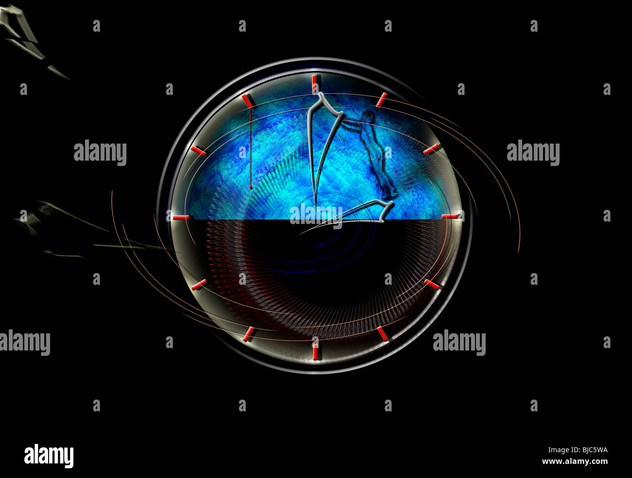 Illustration du passage du temps- concept time flies, Tempus Fugit Banque D'Images