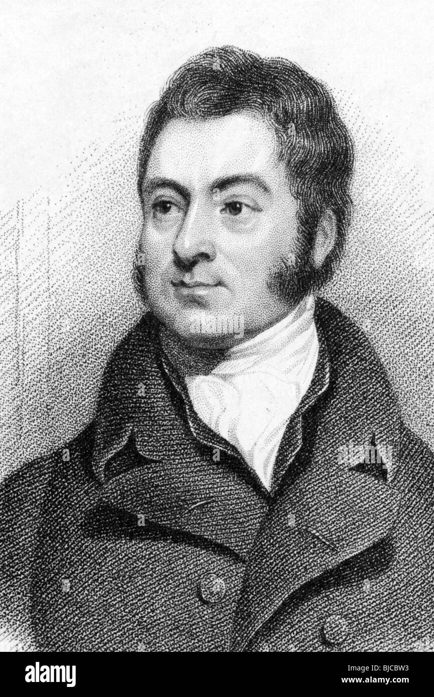 John Spencer, 3e comte Spencer (1782-1845) alias Lord Althorp sur gravure à partir des années 1800. Homme d'État britannique. Banque D'Images