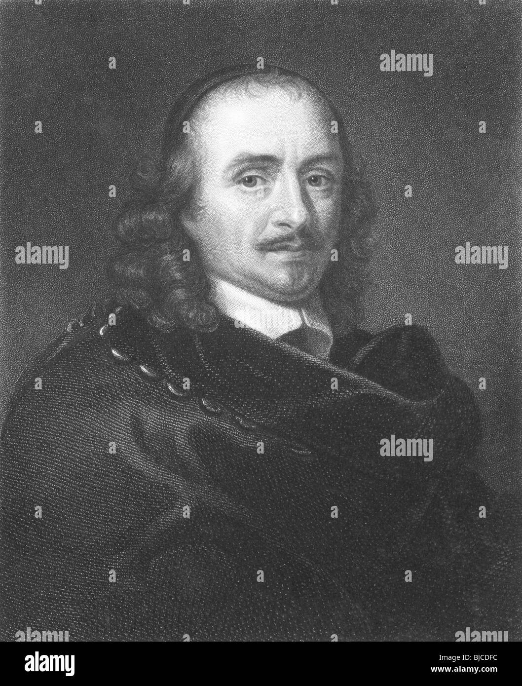 Pierre Corneille (1606-1684) gravure sur des années 1800. Fondateur de la tragédie française. Banque D'Images