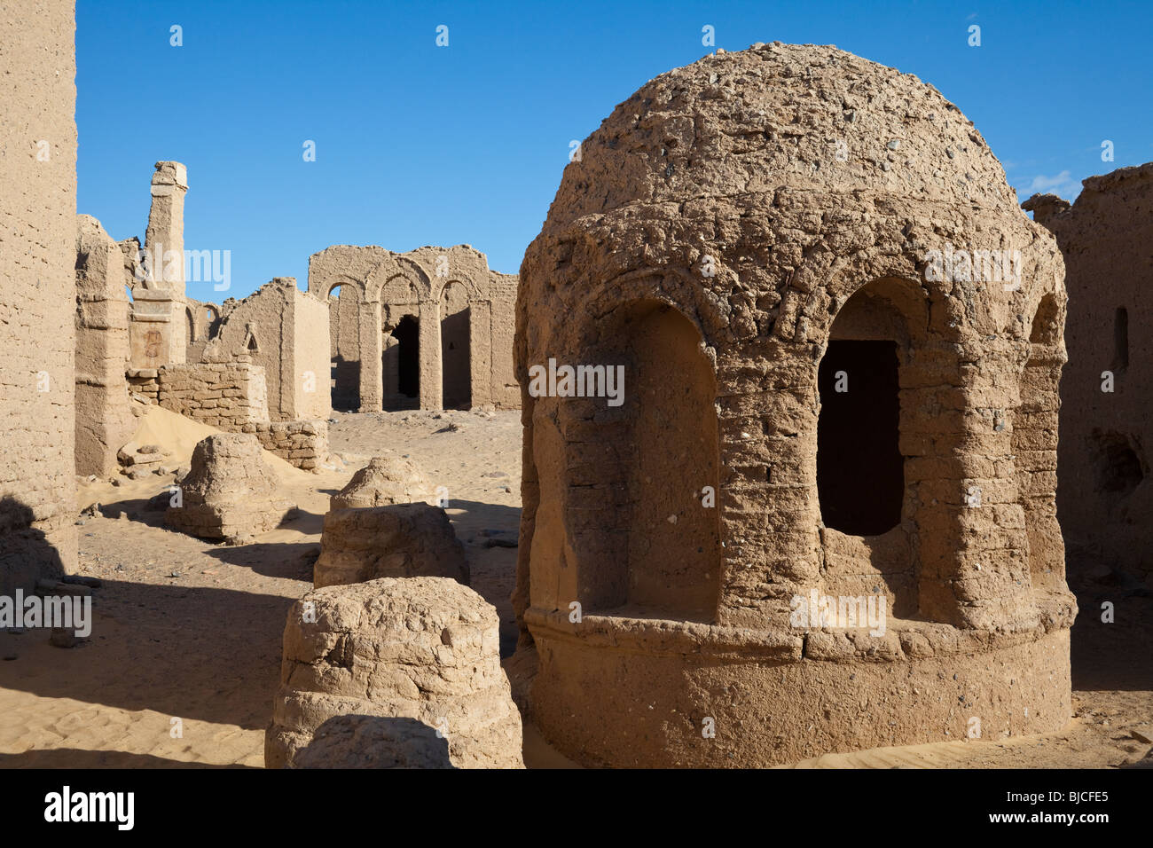 Nécropole paléochrétienne, Baqawat à el Kharga oasis, Egypte Banque D'Images