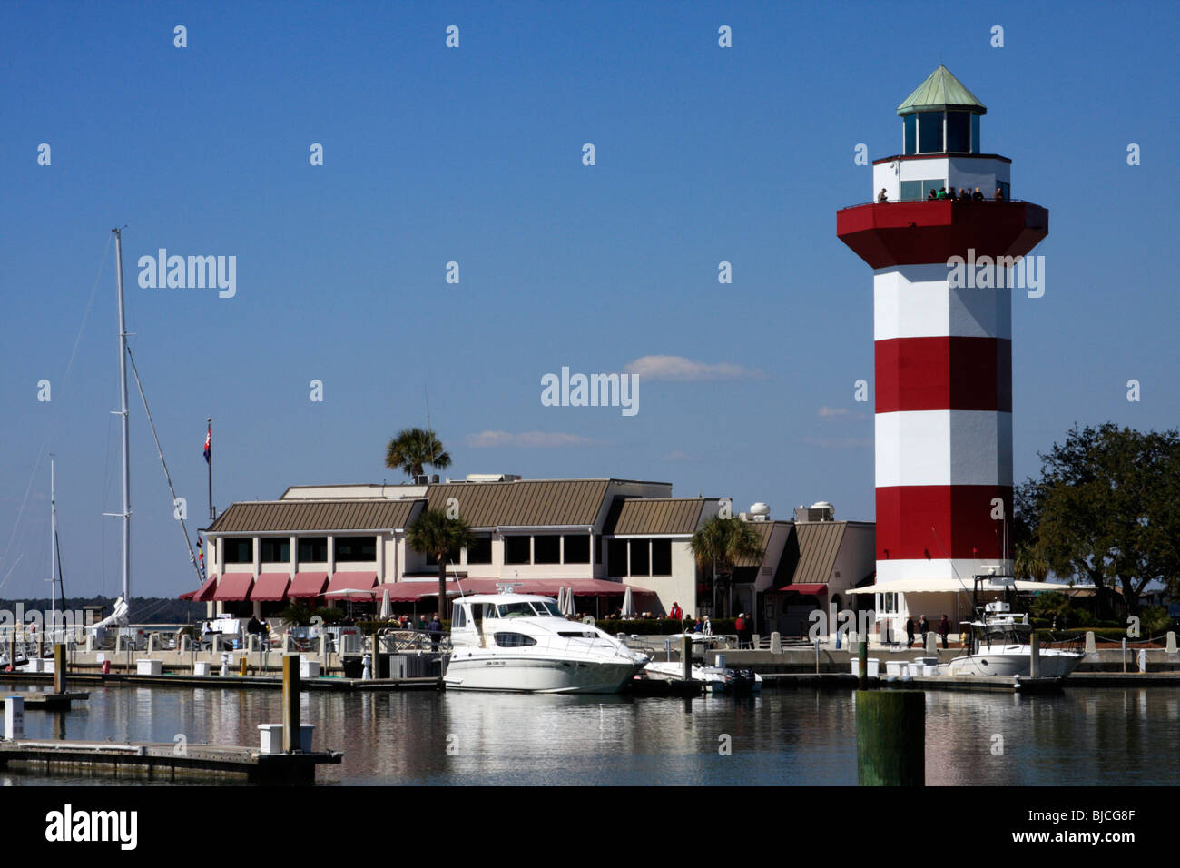 Harbour Town Lighthouse, Hilton Head Island, Caroline du Sud Banque D'Images