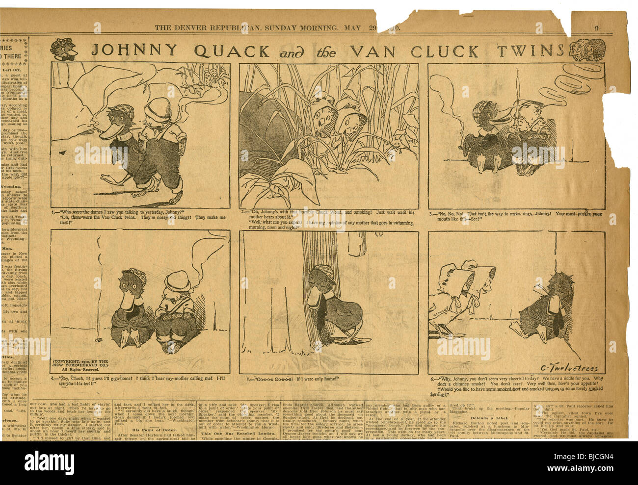 'Johnny Quack et la Van des jumeaux glousser de Charles H. Twelvetrees. Banque D'Images