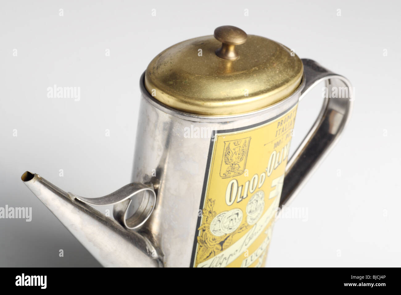 L'huile de cuisine anciens peut de Toscane Banque D'Images