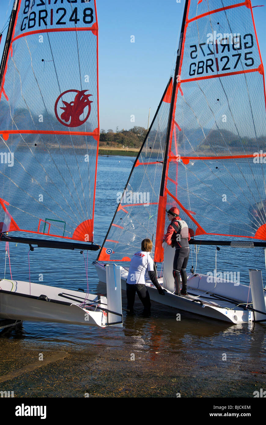 Hampshire Lymington UK Bateaux à voile Club Banque D'Images