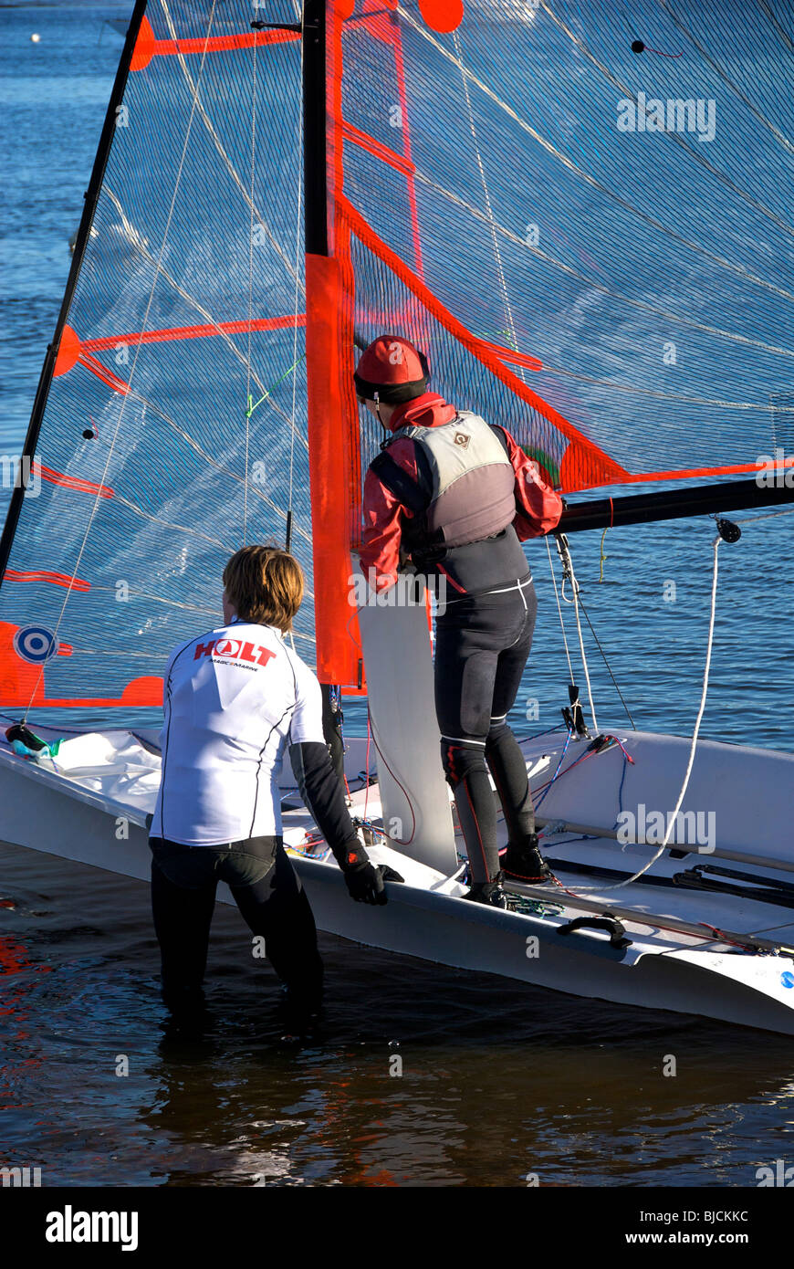 Hampshire Lymington UK Bateaux à voile Club Banque D'Images