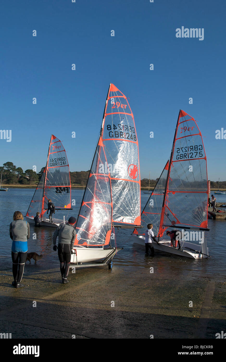 Hampshire Lymington UK Bateaux à voile Club Banque D'Images