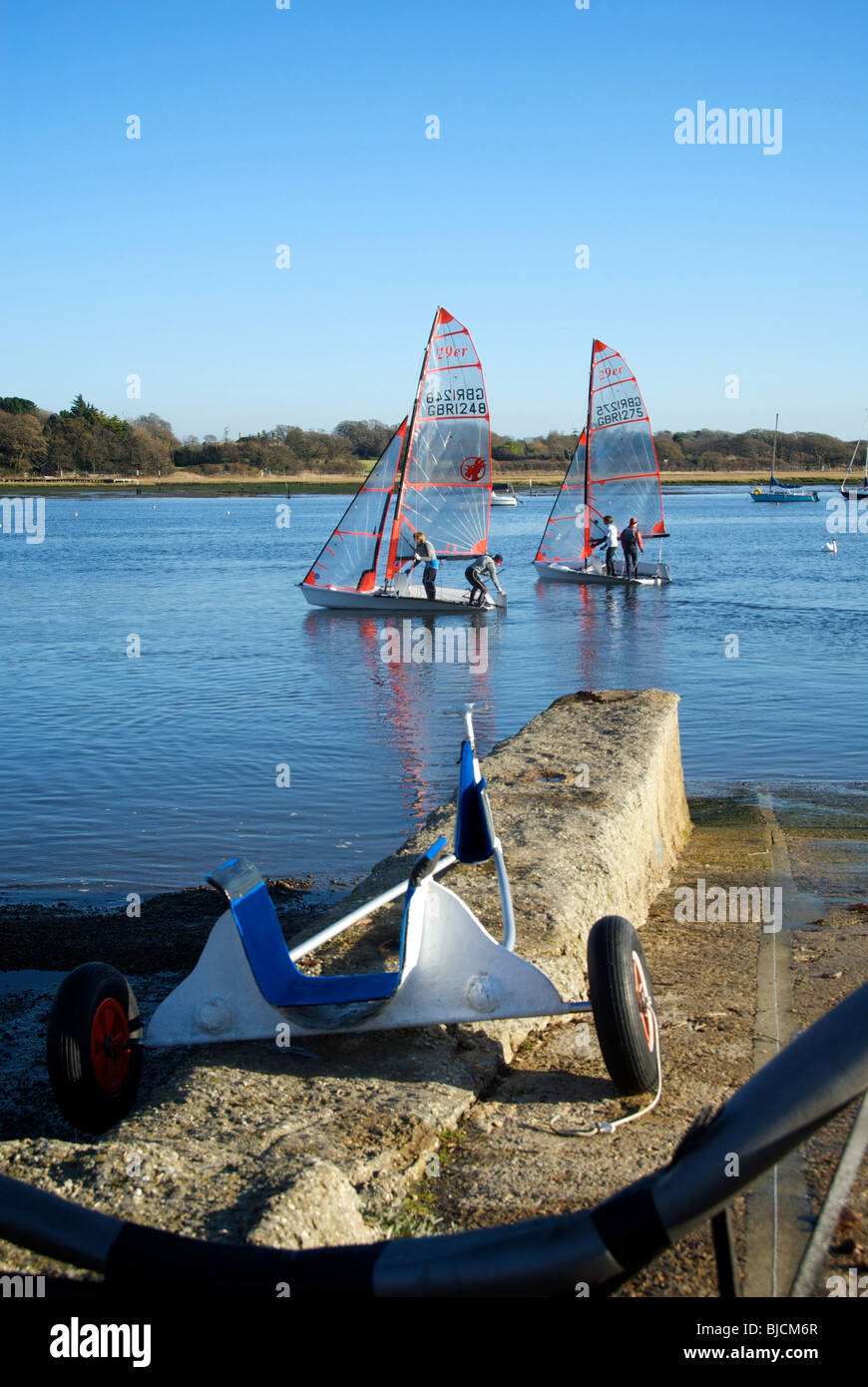 Hampshire Lymington UK Bateaux à voile Club Banque D'Images
