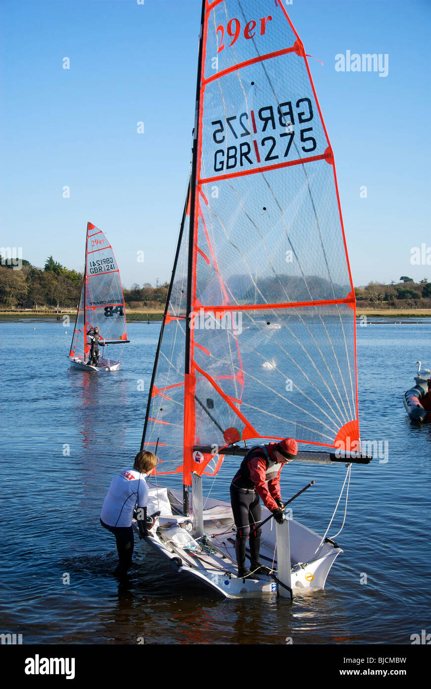Hampshire Lymington UK Bateaux à voile Club Banque D'Images