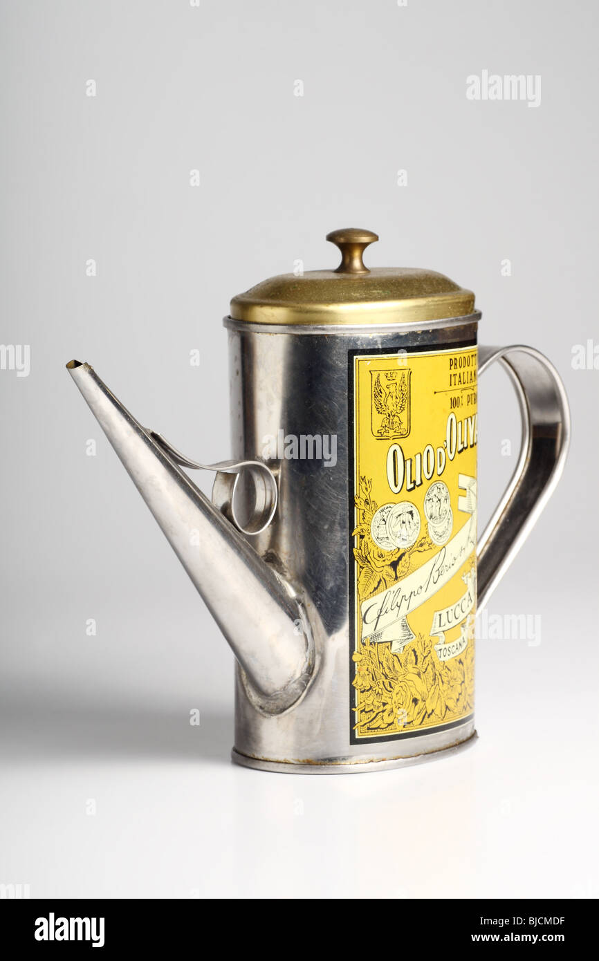 L'huile de cuisine anciens peut de Toscane Banque D'Images