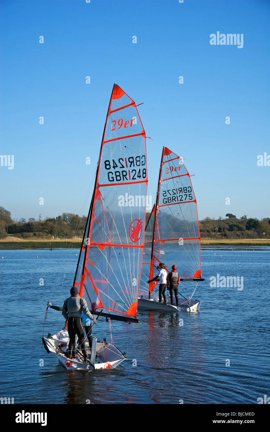Hampshire Lymington UK Bateaux à voile Club Banque D'Images