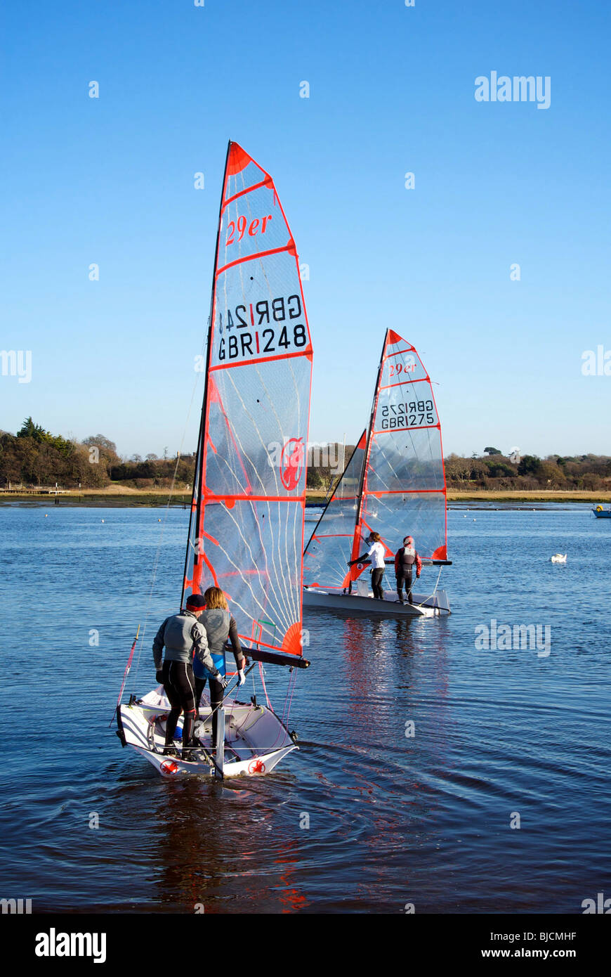 Hampshire Lymington UK Bateaux à voile Club Banque D'Images