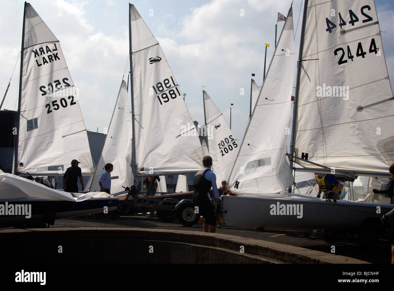 Hampshire Lymington UK Bateaux à voile Club Banque D'Images