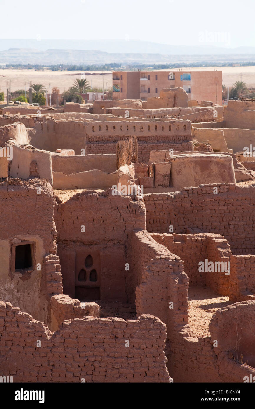 Vue sur al Balat, oasis du désert de l'Ouest, l'Egypte Banque D'Images