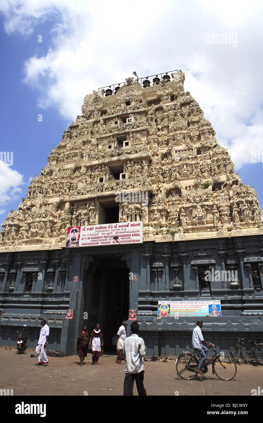 Kanchi kamakoti peetam Temple Sri kamakshi ambal Kanchipuram district ; état ; Inde ; Tamilnadu Banque D'Images