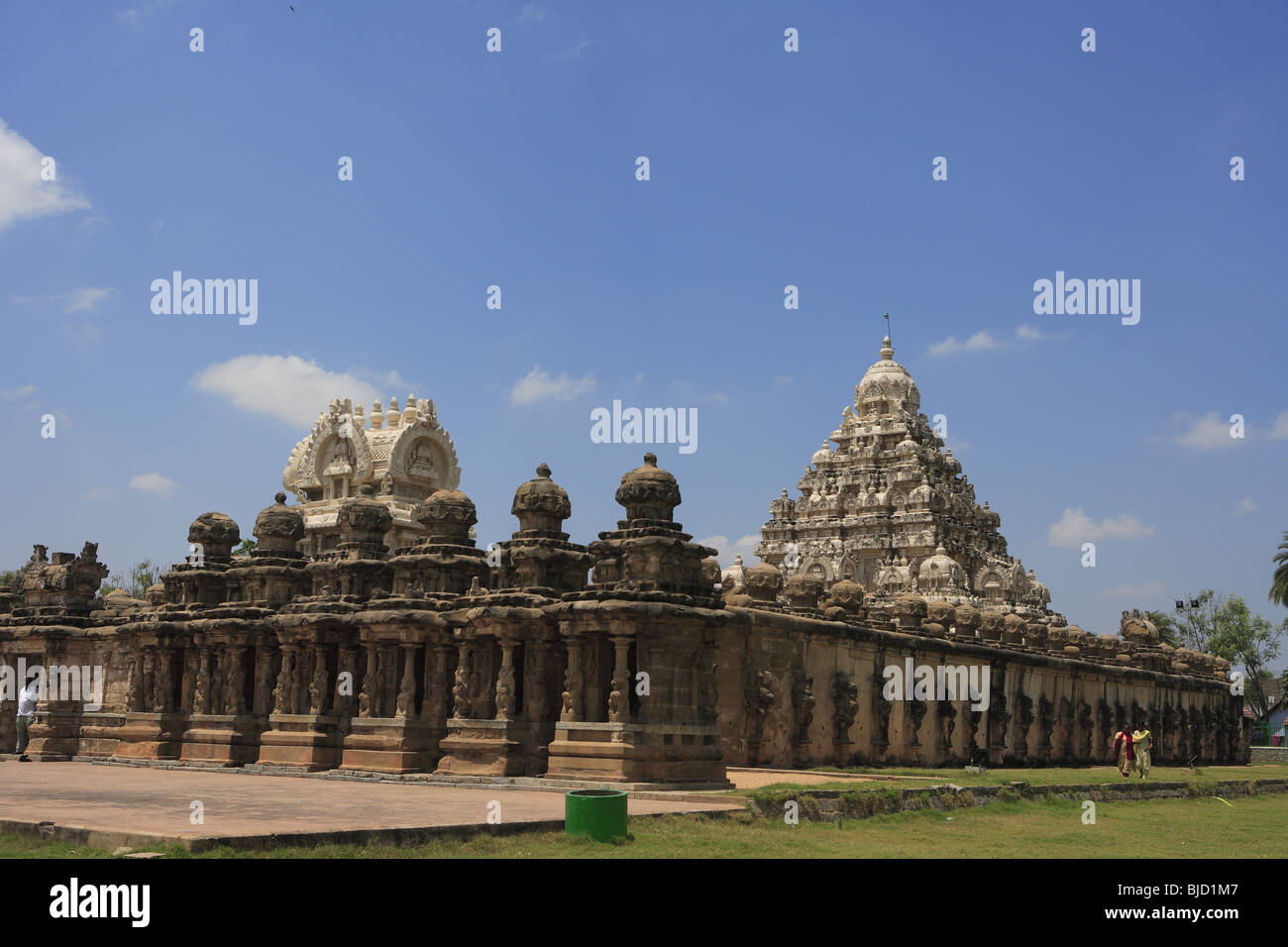Temple Kailasanatha temple dravidien ; architecture ; période Pallava Kanchipuram district, Tamilnadu Inde ; l'État ; Banque D'Images