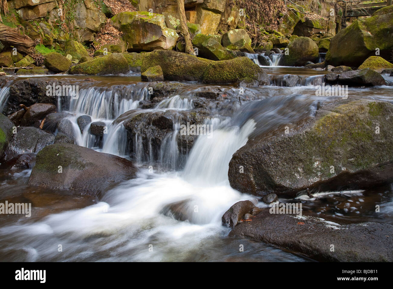 Gorge pittoresque Padley Derbyshire Peak District en Angleterre Banque D'Images