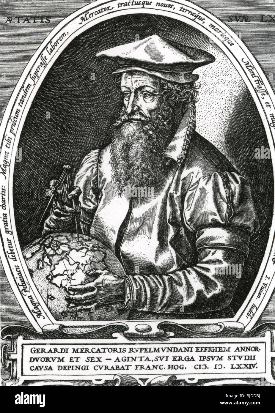 GERADUS MERCATOR - géographe et cartographe flamand (1512-1594) Banque D'Images
