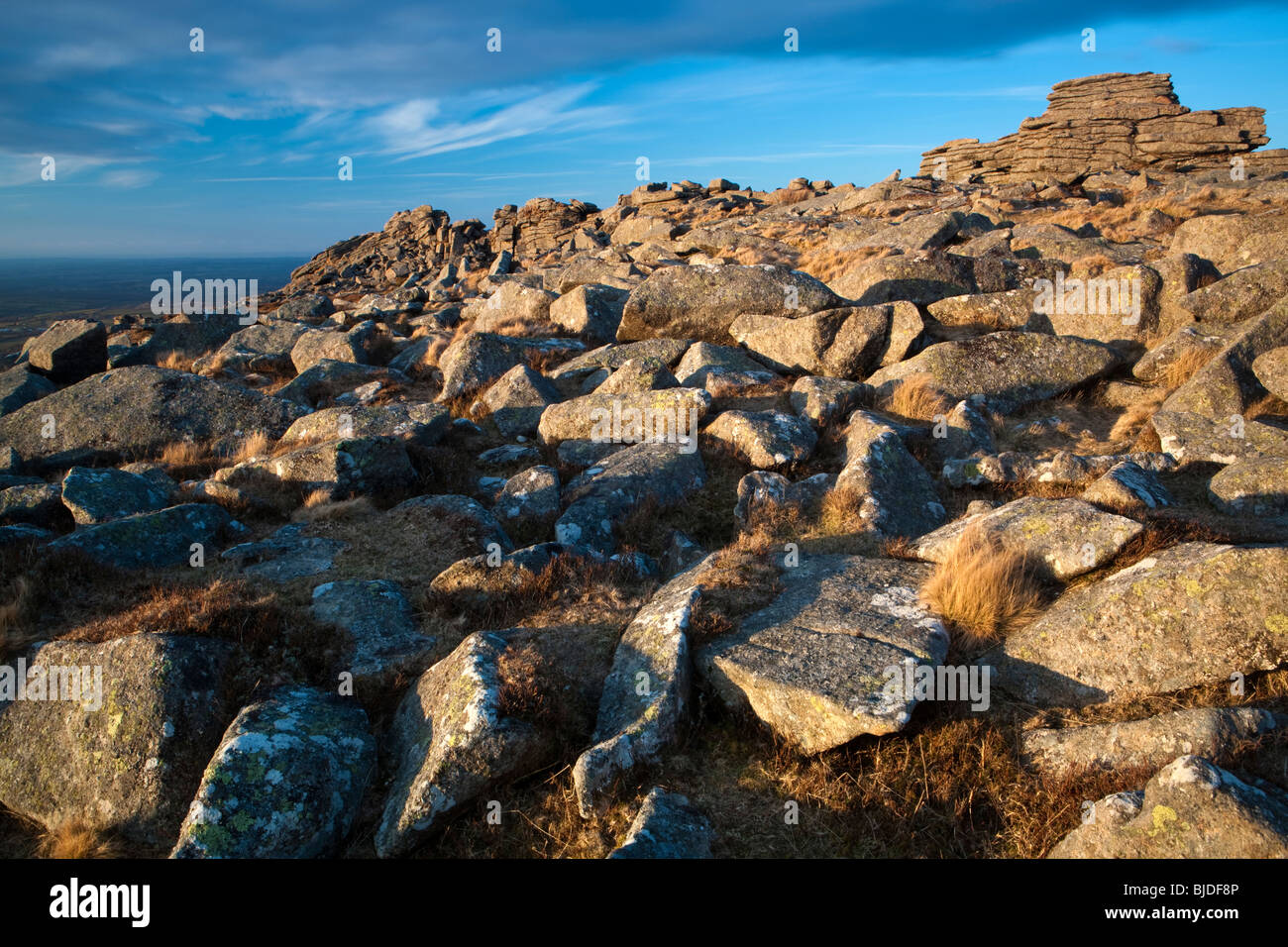 Belstone Tor. Parc National de Dartmoor. Banque D'Images