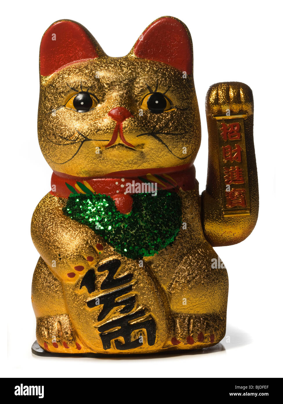 Jouet pour chat asiatique d'or. Banque D'Images